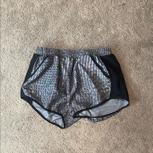 Under Armour Black and Gray Running Shorts